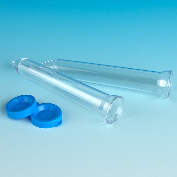 Globe Scientific Urine Collection System, 12mL Flared Top Urine Centrifuge Tube and Separate Blue Snap Cap Centrifuge Tubes